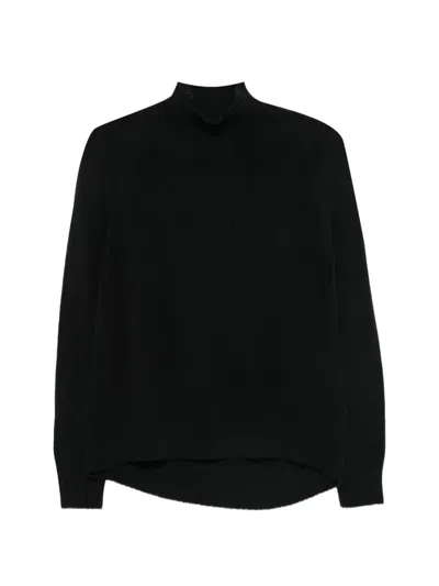 Dondup High-neck Rib-trimmed Sweater In Black