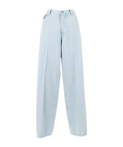 Dondup High-rise Wide-leg Jeans In Blue