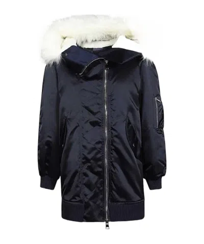 Dondup Hooded Coat In Black