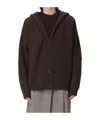 Dondup Brown Solid Shawl Neck Sweater In Brown