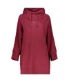 Dondup Oversize Cotton Hoodie In Red