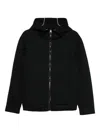 Dondup Black Zip-up Hoodie With Subtle Piping In Black