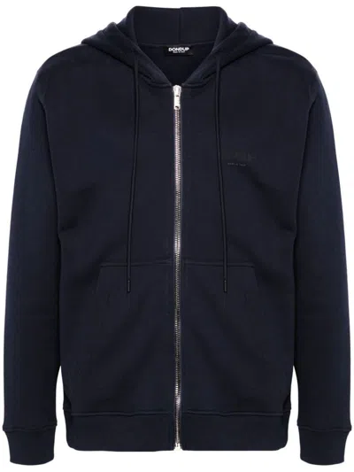 Dondup Hoodie Full Zip Basic Fleece Clothing In Brown