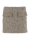 Dondup Houndstooth Structured Mini Skirt In Multi