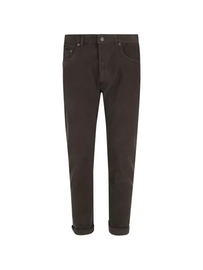 Dondup Icon Corduroy Straight-leg Trousers In Brown