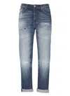 Dondup Regular Fit Jeans With Rolled Cuffs In Blue