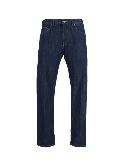 Dondup Classic Straight-leg Indigo Blue Jeans With Five-pocket Design