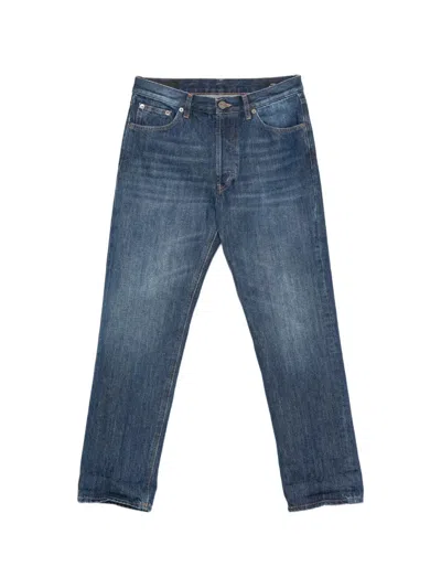 Dondup Faded-effect Turn-up Jeans In Blue
