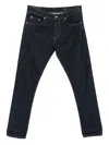 Dondup Denim Trousers With Belt Loops In Blue