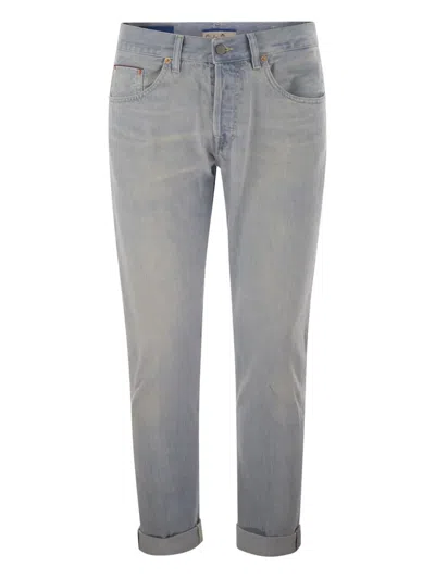 Dondup Icon Tapered Jeans In Blue