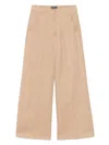 Dondup Pleated Corduroy Trousers In Brown