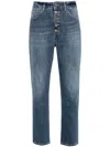 Dondup Koons Mid-rise Cropped Jeans In Blue
