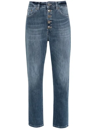 Dondup Indigo Blue Cotton Blend Jeans