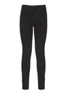 Dondup Tailored Skinny Fit Cotton Trousers In Black