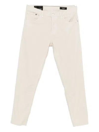 DONDUP IVORY COTTON TWILL TROUSERS
