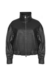 Dondup Long-sleeved Leather Jacket