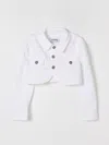 Dondup Cropped Denim Jacket In White