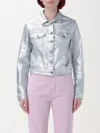 Dondup Silver Jacket In Blue