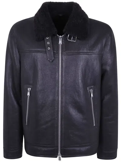 Dondup Jacket Shearling Regular Fit In Black