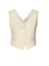 Dondup Cream Twill Tailored Fit Vest