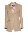 Dondup Single-breasted Linen Blend Blazer
