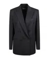 Dondup Double-breasted Blazer In Black