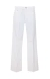 Dondup Logo Patch Jeans In White