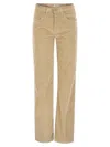 Dondup Jacklyn - Wide-leg Corduroy Trousers In Neutral
