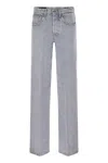 Dondup Jacklyn - Wide-leg Jeans In Fixed Denim Lyocell In Blue