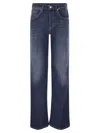 Dondup Jacklyn - Wide-leg Jeans In Stretch Denim In Dark Denim