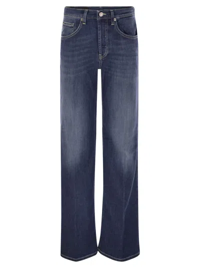 DONDUP JACKLYN - WIDE-LEG JEANS IN STRETCH DENIM
