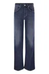 Dondup Jacklyn - Wide-leg Jeans In Stretch Denim In Navy