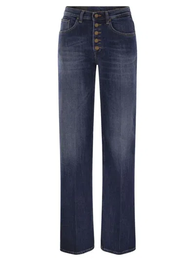 Dondup Jacklyn - Wide-leg Stretch Denim Jeans In Blue