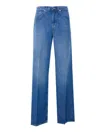 Dondup Five-pockets Patch-logo Jeans In Blue