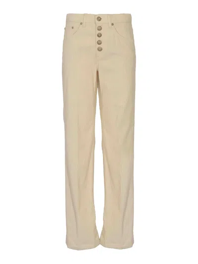 Dondup Jacklyn Corduroy Trousers In Animal Print