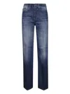 Dondup Jacklyn Faded Five-pocket Trousers In Blue