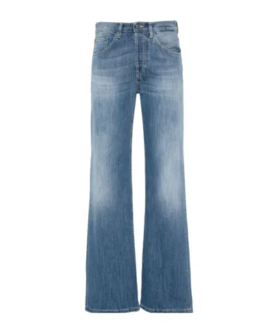 Dondup Jacklyn Low-rise Wide-leg Jeans In Blue