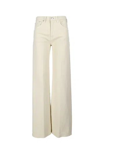 Dondup Jacklyn Wide-leg Jeans In Neutral