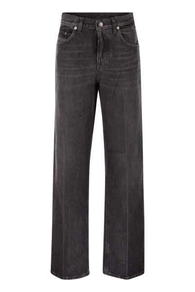 Dondup Jacklyn - Skinny Fit Washed Denim Jeans In Black