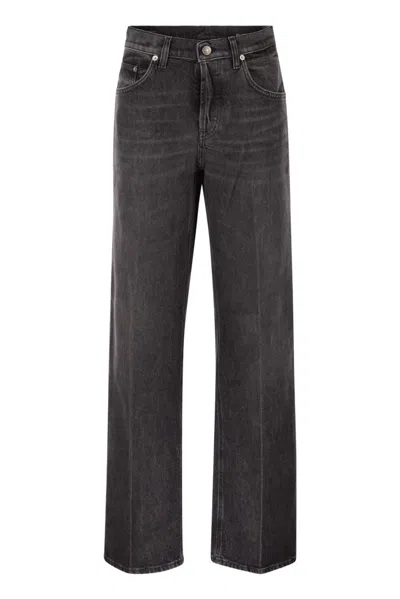 Dondup Jacklyn - Skinny Fit Washed Denim Jeans In Black