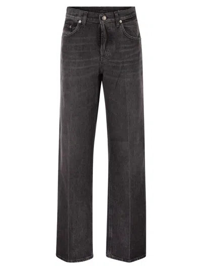 Dondup Jacklyn - Skinny Fit Washed Denim Jeans In Black