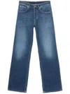 Dondup Fade-dyeing Patchwork Jeans Pants In Blue