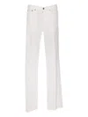 Dondup Jacklyn Trousers With Pockets And Loops In White
