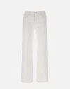 DONDUP DONDUP JACKLYN WHITE COTTON JEANS FROM ITALY