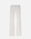 Dondup Jacklyn Mid-rise Wide-leg Jeans In White