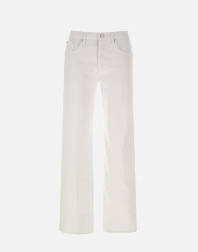 DONDUP DONDUP JACKLYN WHITE COTTON JEANS FROM ITALY