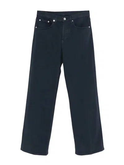 Dondup Jacklyn Wide Leg 5-pocket Jeans In Blue