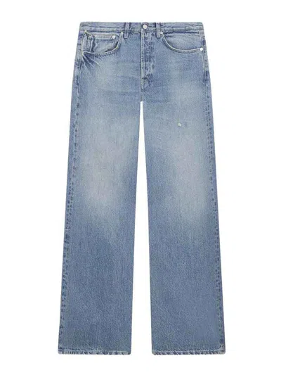 Dondup `jacklyn` Wide Leg 5-pocket Jeans In Blue