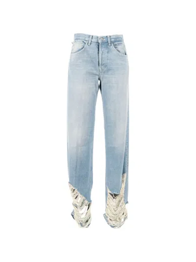 Dondup Jacklyn Wide-leg Jeans In Blue