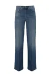 Dondup Francine Wide Leg Jeans In Denim In Denim